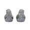 13" Gray Stone Country Bird Garden Sculpture Set
